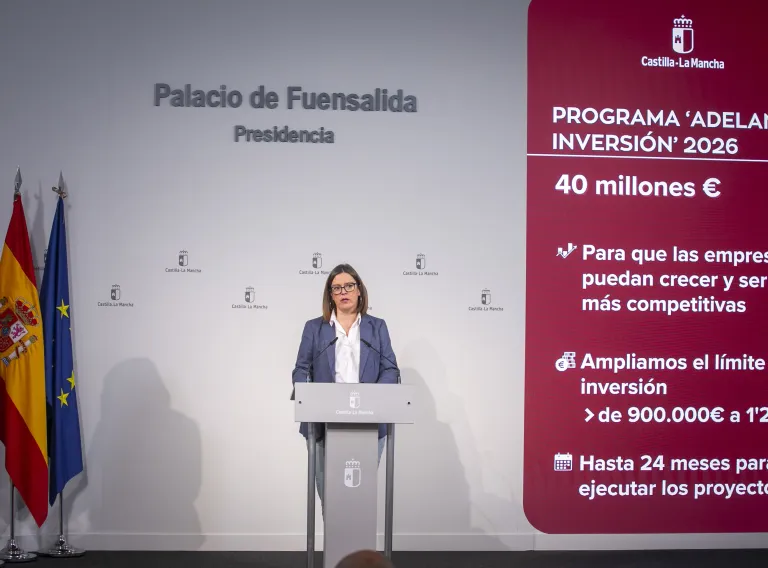 El Gobierno de Castilla-La Mancha ha autorizado la convocatoria del programa ‘Adelante Inversión’ 2026, dotada con 40 millones de euros, para fomentar la competitividad de las pequeñas y medianas empresas de la región.