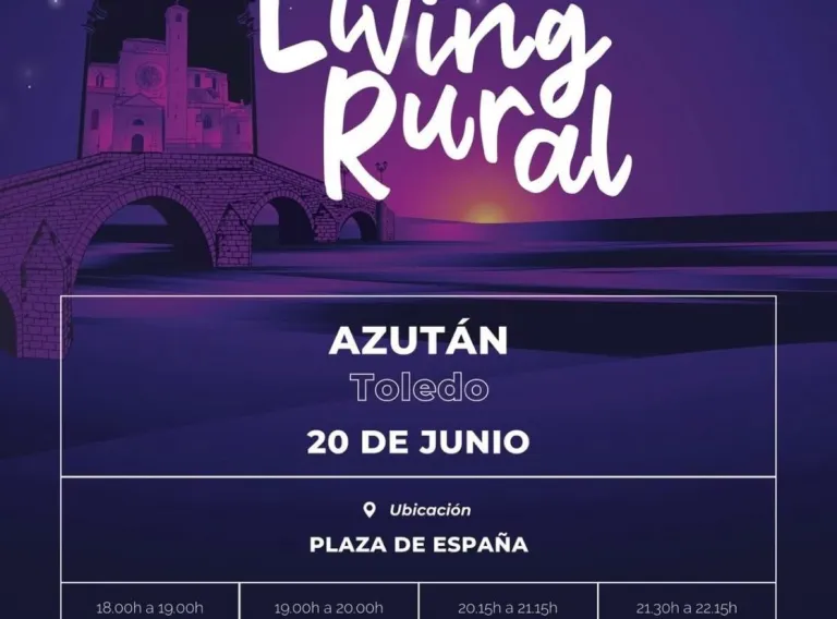 Azután (Toledo) acogerá el Festival Living Rural Castilla-La Mancha el próximo sábado 20 de junio