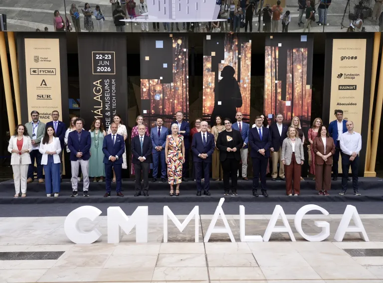 El consejero de Educación, Cultura y Deportes, Amador Pastor, durante la celebración de la Culture &amp; Museums International Tech Forum que tiene lugar en Málaga