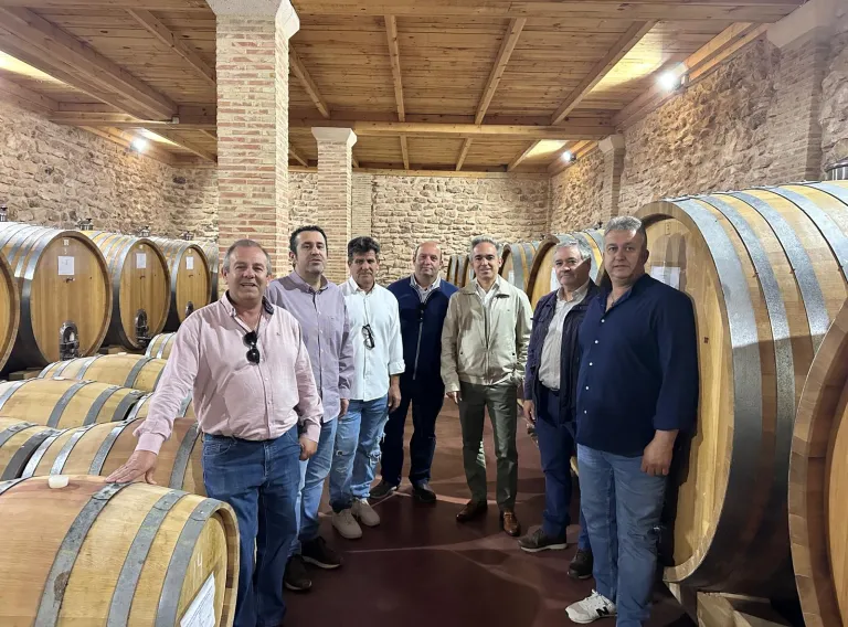 El delegado provincial de Agricultura, Ganadería y Desarrollo Rural, Rodrigo Fernández Alcalde, ha visitado, en Las Mesas, Bodegas Parra Jiménez y Bodegas Horcaja