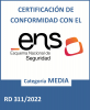Certificado de conformidad con el ENS del Organismo Pagador